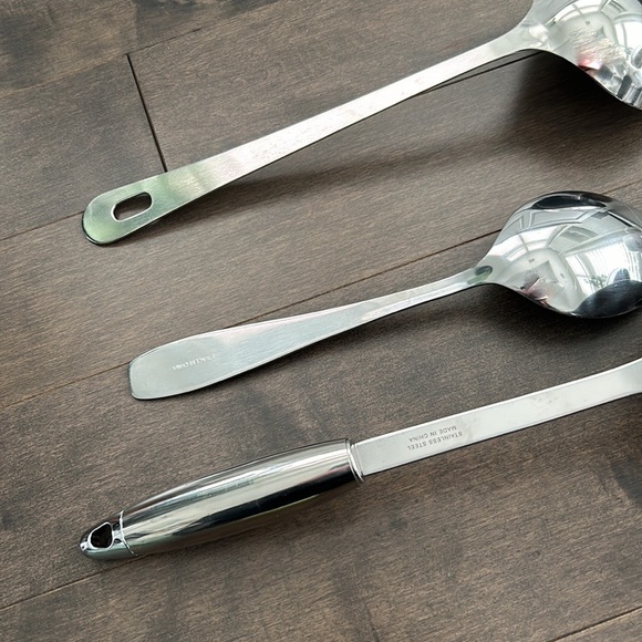 Kitchen Cooking Utensil Set, Stainless Steel High Quality Tools, Food Prep Serve - Picture 3 of 6